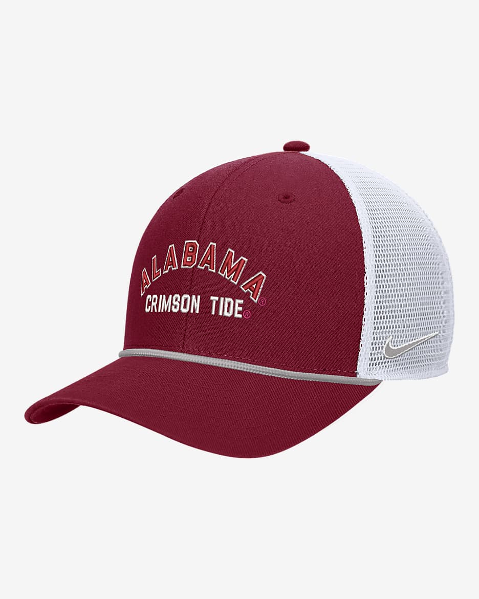 Alabama Nike College Snapback Trucker Hat - Team Crimson