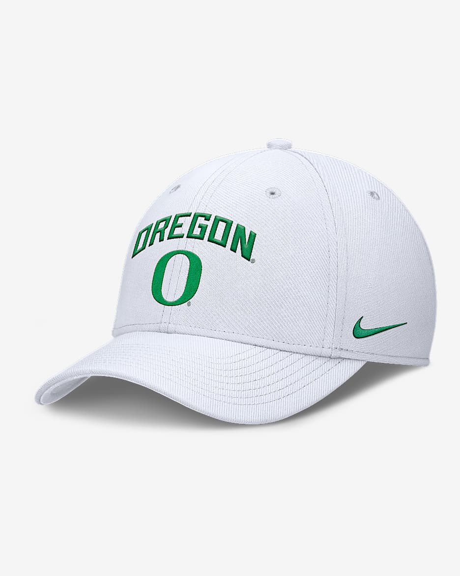 Oregon On-Field Rise Swoosh Men's Nike Dri-FIT College Hat - White