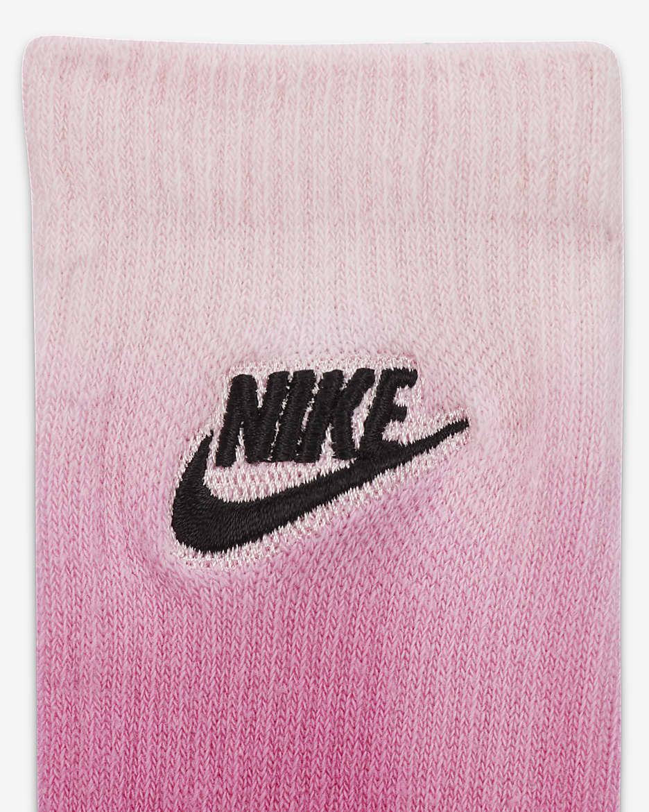 Calcetines largos para niños talla pequeña Nike (paquete de 3) - Fucsia activo