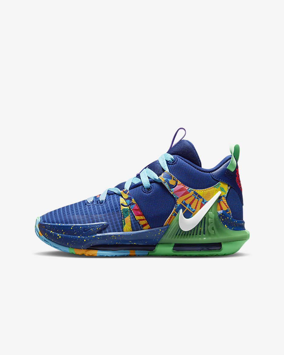 LeBron Witness 7 Older Kids' Basketball Shoes - Deep Royal Blue/Game Royal/Electric Algae/White