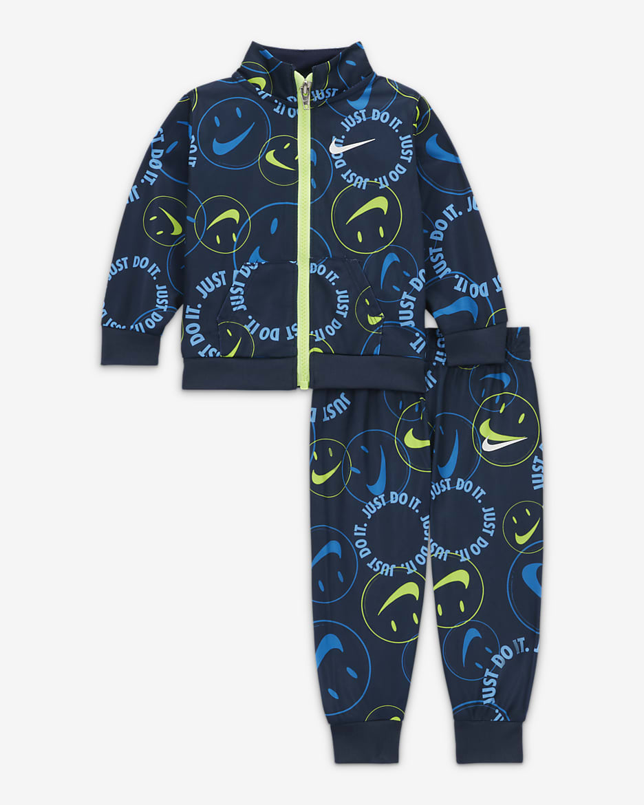 Nike Smiley Swoosh Printed Tricot Set Baby Tracksuit - Midnight Navy