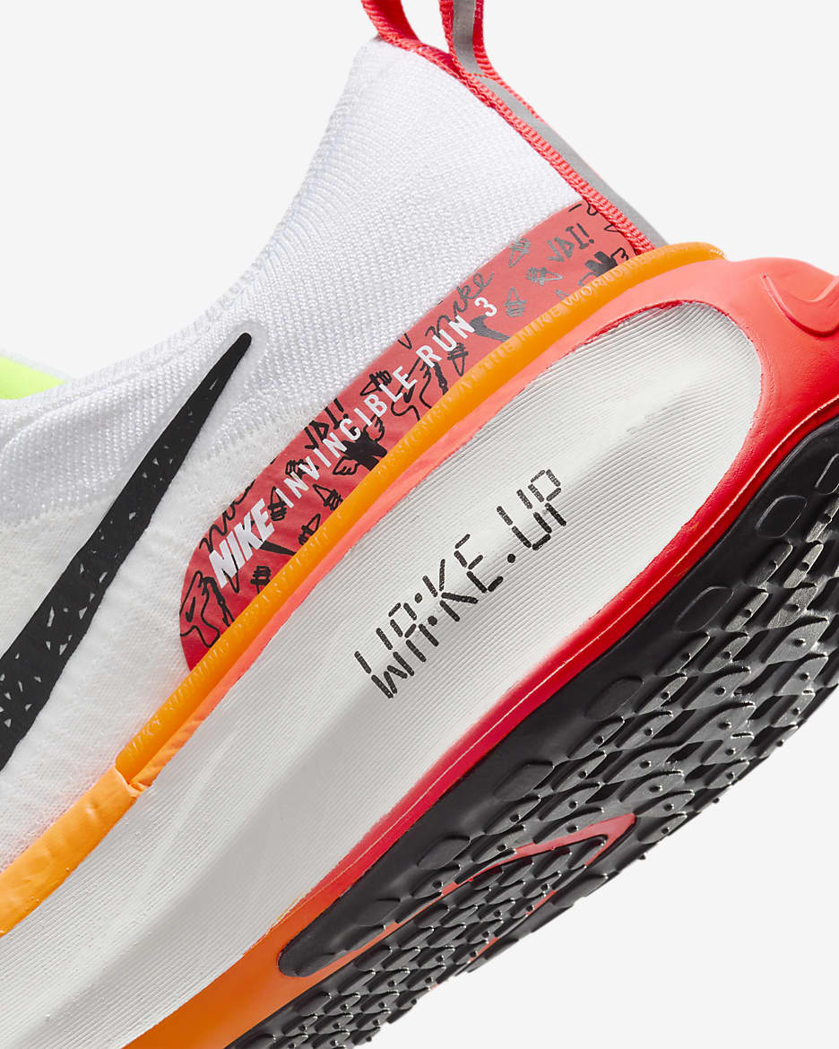 Nike Invincible 3 Men's Road Running Shoes - White/Bright Crimson/Sail/Black