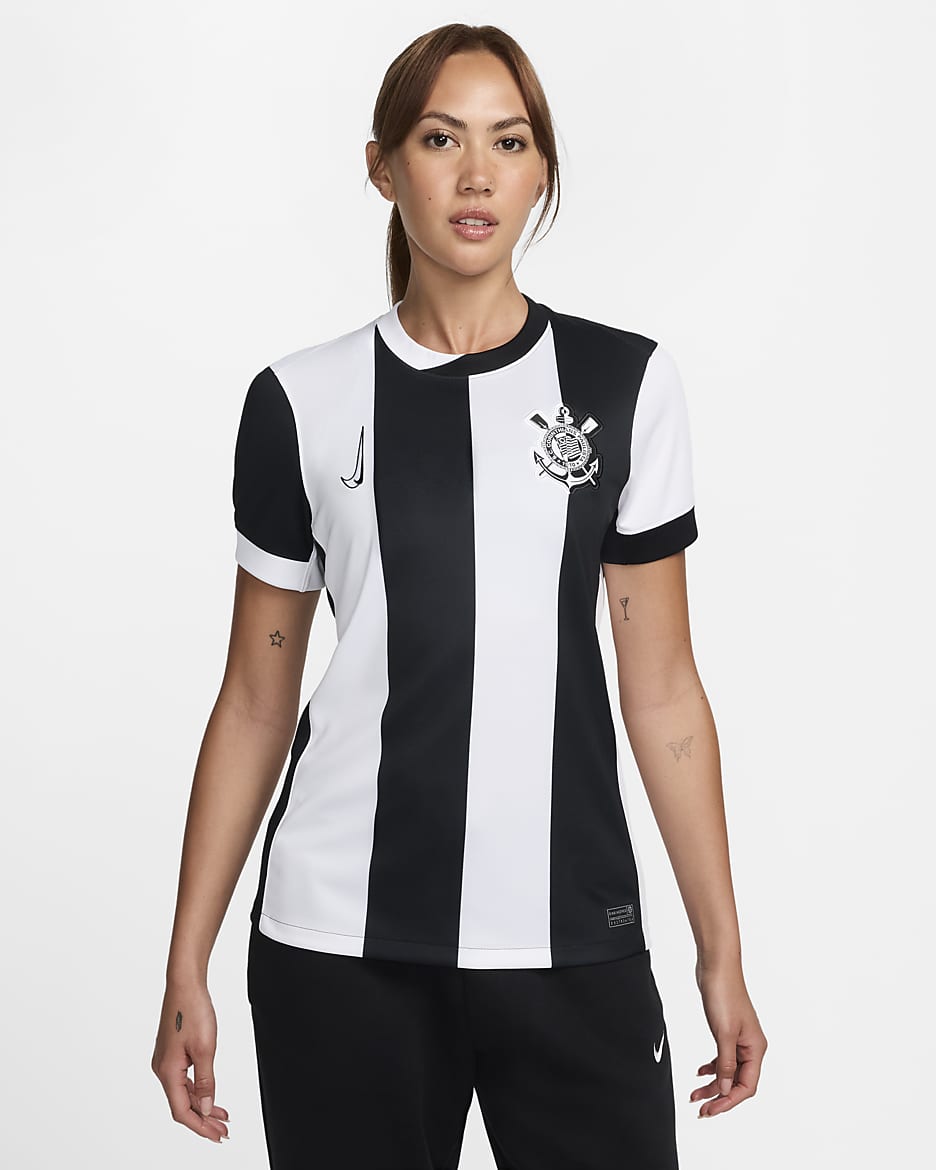 S.C. Jersey de fútbol Nike Dri-FIT Replica del S.C. Corinthians alternativo 2024/25 Stadium para mujer - Blanco/Negro