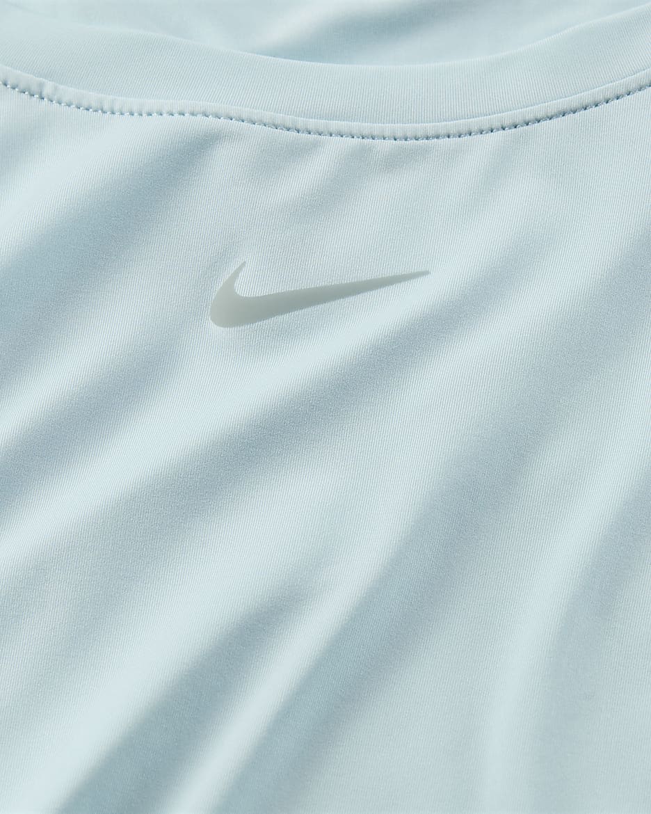 Nike One Classic Women's Dri-FIT Short-Sleeve Top - Glacier Blue/Black