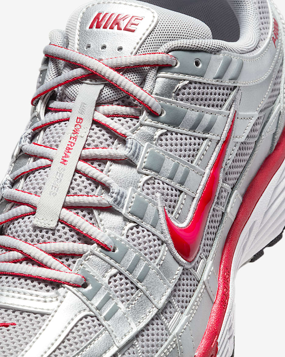 Nike P-6000 Shoes - Metallic Silver/Flat Silver/Cool Grey/Gym Red