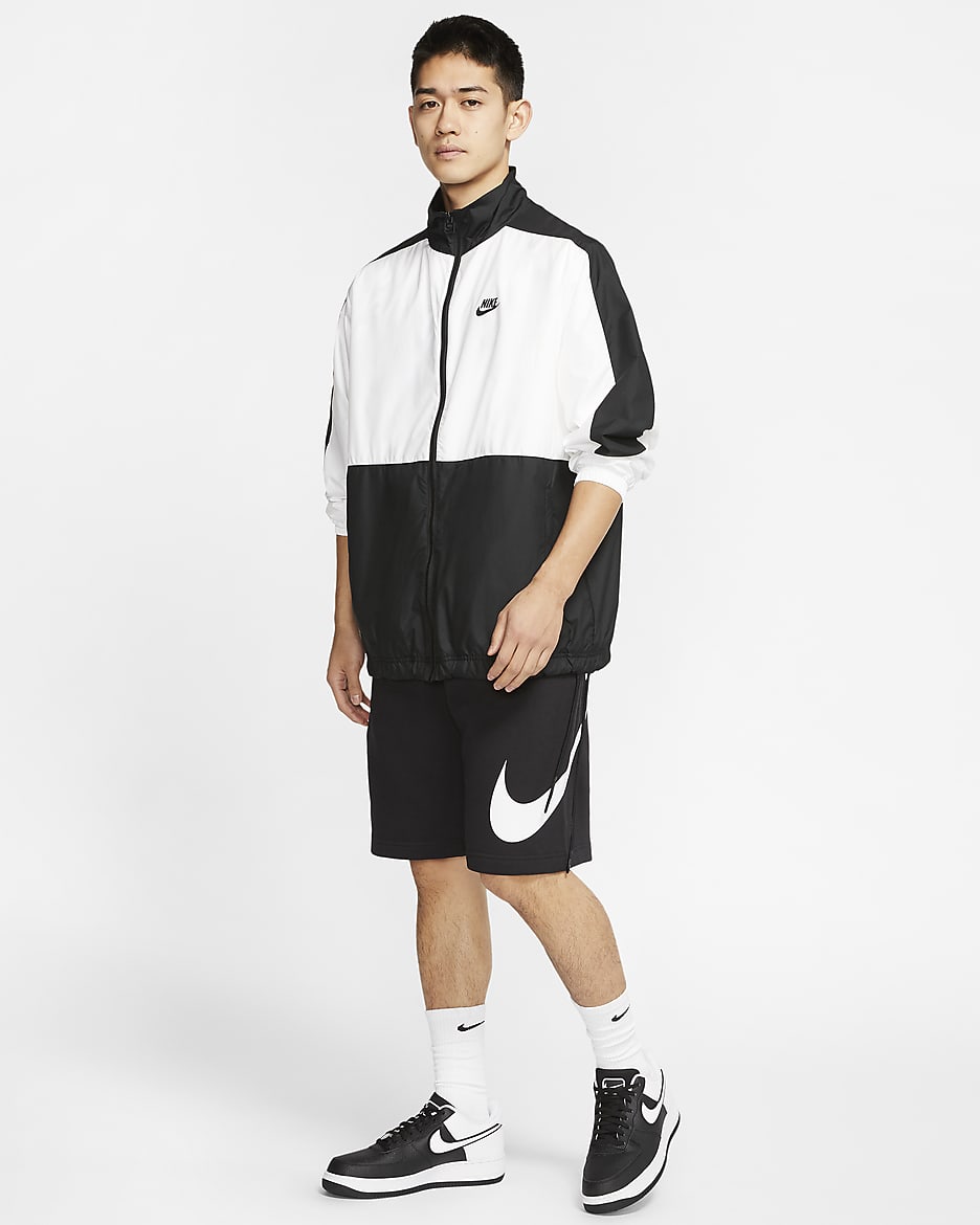 Nike Sportswear Club Herrenshorts mit Grafik - Schwarz/Weiß/Weiß