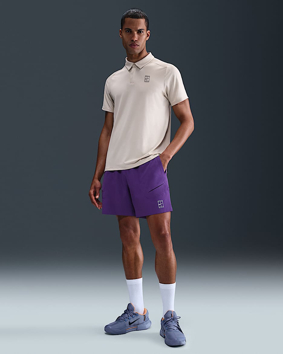 NikeCourt Advantage Men's Dri-FIT 15cm (approx.) Tennis Shorts - Wild Grape/White