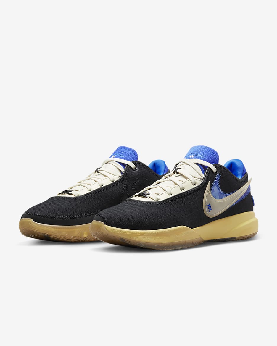 Calzado de básquetbol LeBron 20 UNINTERRUPTED EP - Negro/Hiperroyal/Oro topacio/Leche de coco