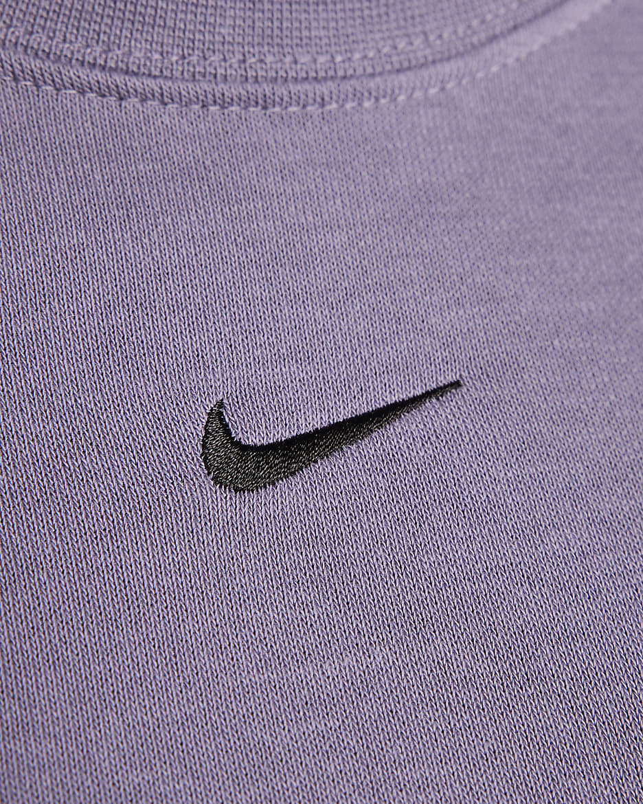 Nike Sportswear Chill Terry kerek nyakkivágású, rövidített, francia frottír női felsőrész - Daybreak/Fekete