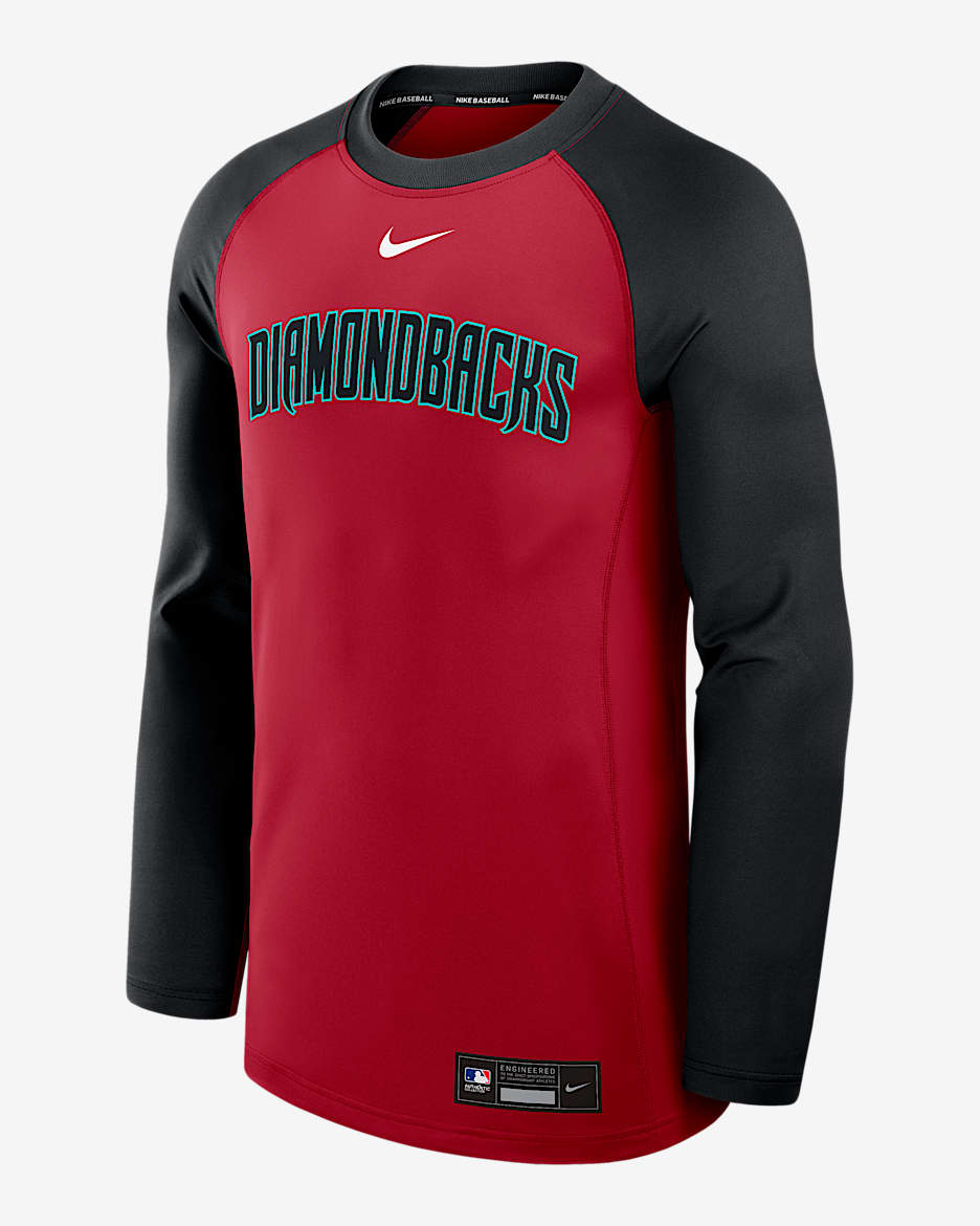 Arizona Diamondbacks Authentic Collection Game Time Men's Nike Dri-FIT MLB Pullover Crew - Maroon