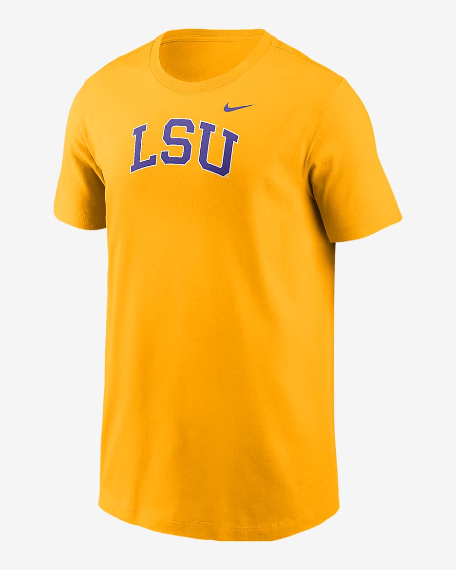 Playera universitaria Nike para niños talla grande LSU - Oro universitario