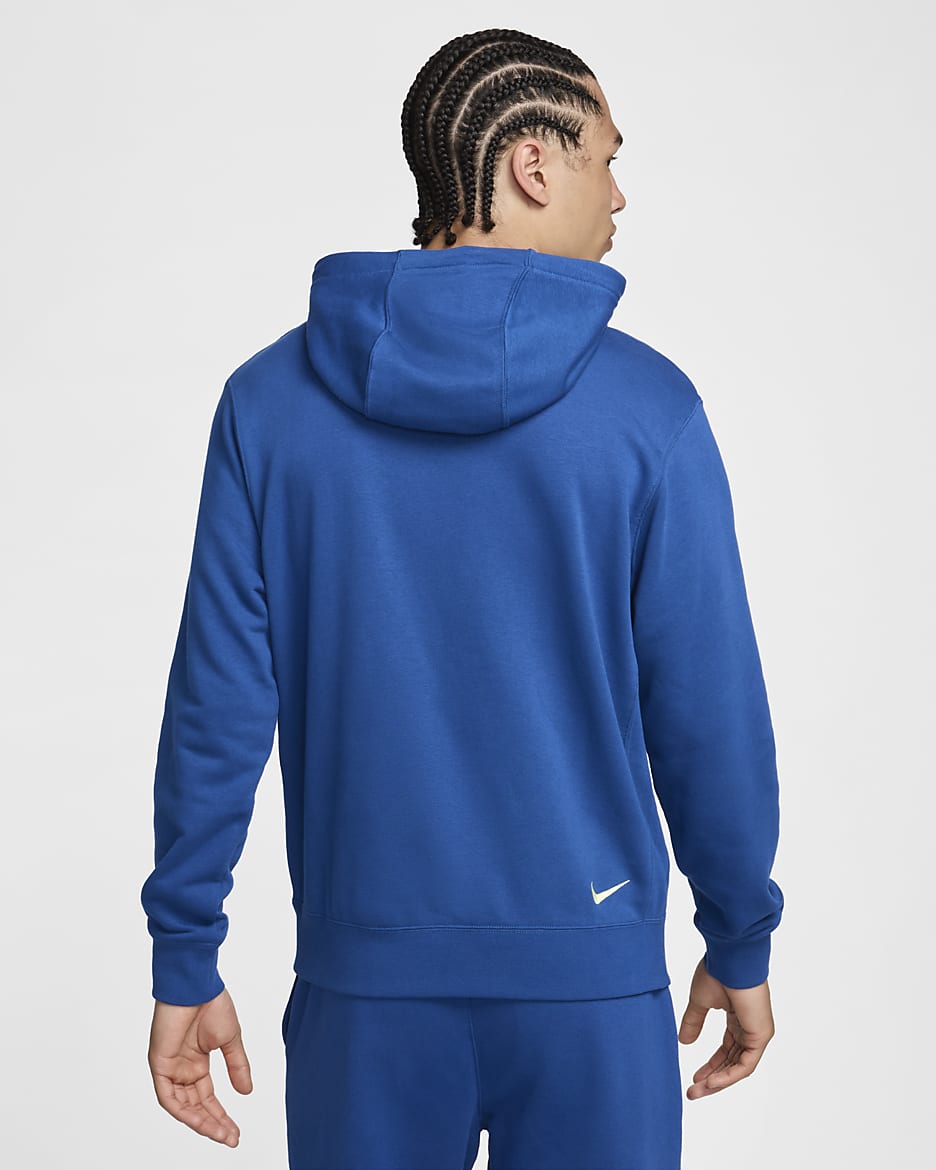 Club América Club Men's Nike Soccer French Terry Pullover Hoodie - Gym Blue/Lemon Chiffon