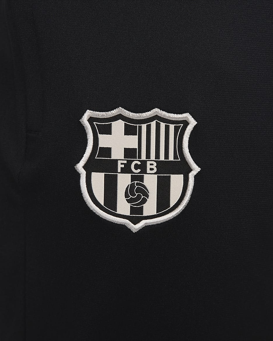 Fato de treino de futebol de malha Nike Dri-FIT Strike FC Barcelona para homem - Preto/Vermelho Noble/Azul Royal intenso/Castanho Orewood claro