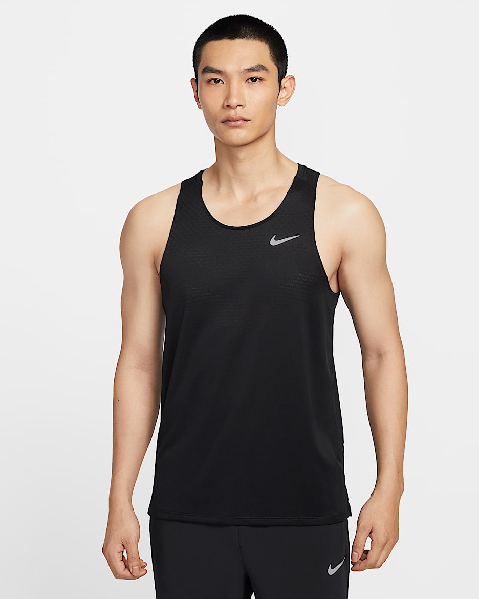 ナイキ ストライド メンズ Dri-FIT ADV ランニングタンクトップ - ブラック