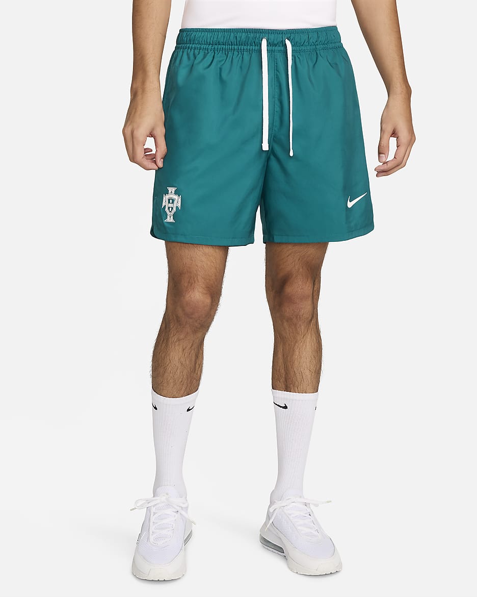 Portugal Sport Essential Flow Nike Herren-Fußballshorts aus Webmaterial mit Futter - Geode Teal/Sail