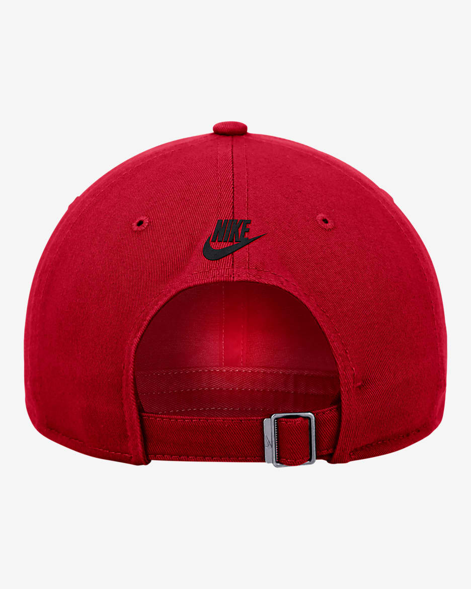 Georgia Logo Nike College Adjustable Cap - University Red