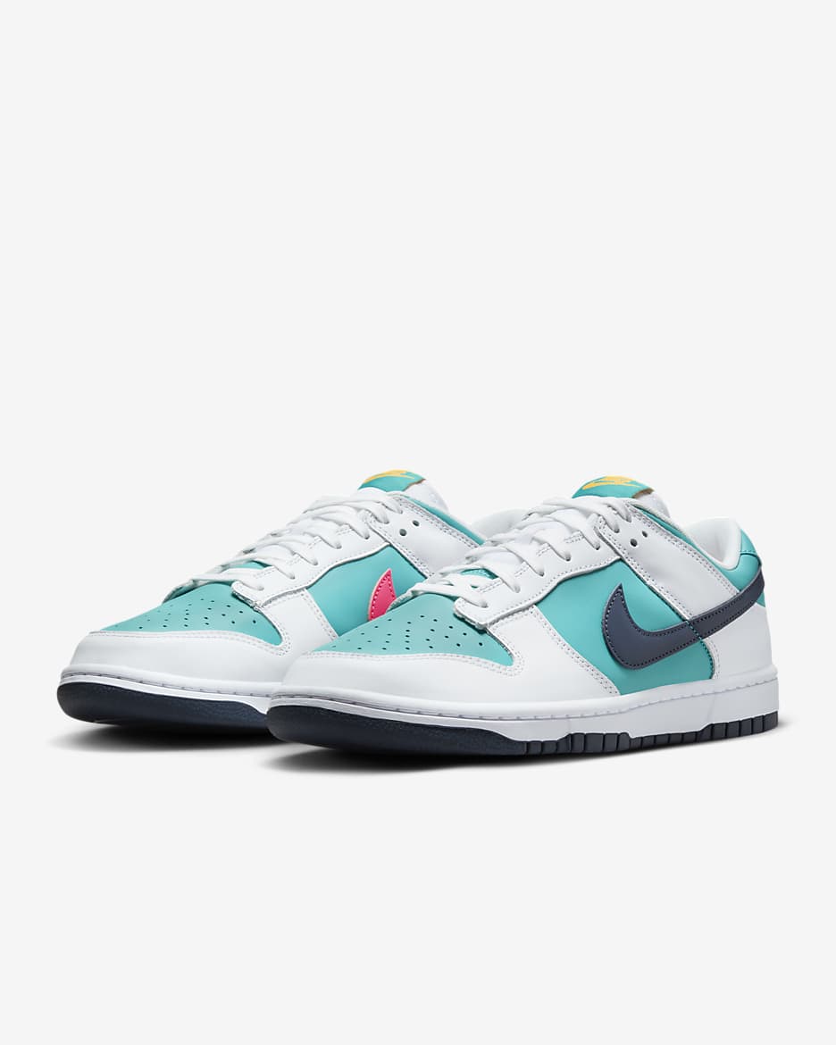 Nike Dunk Low Retro Men's Shoes - Dusty Cactus/White/Racer Pink/Thunder Blue