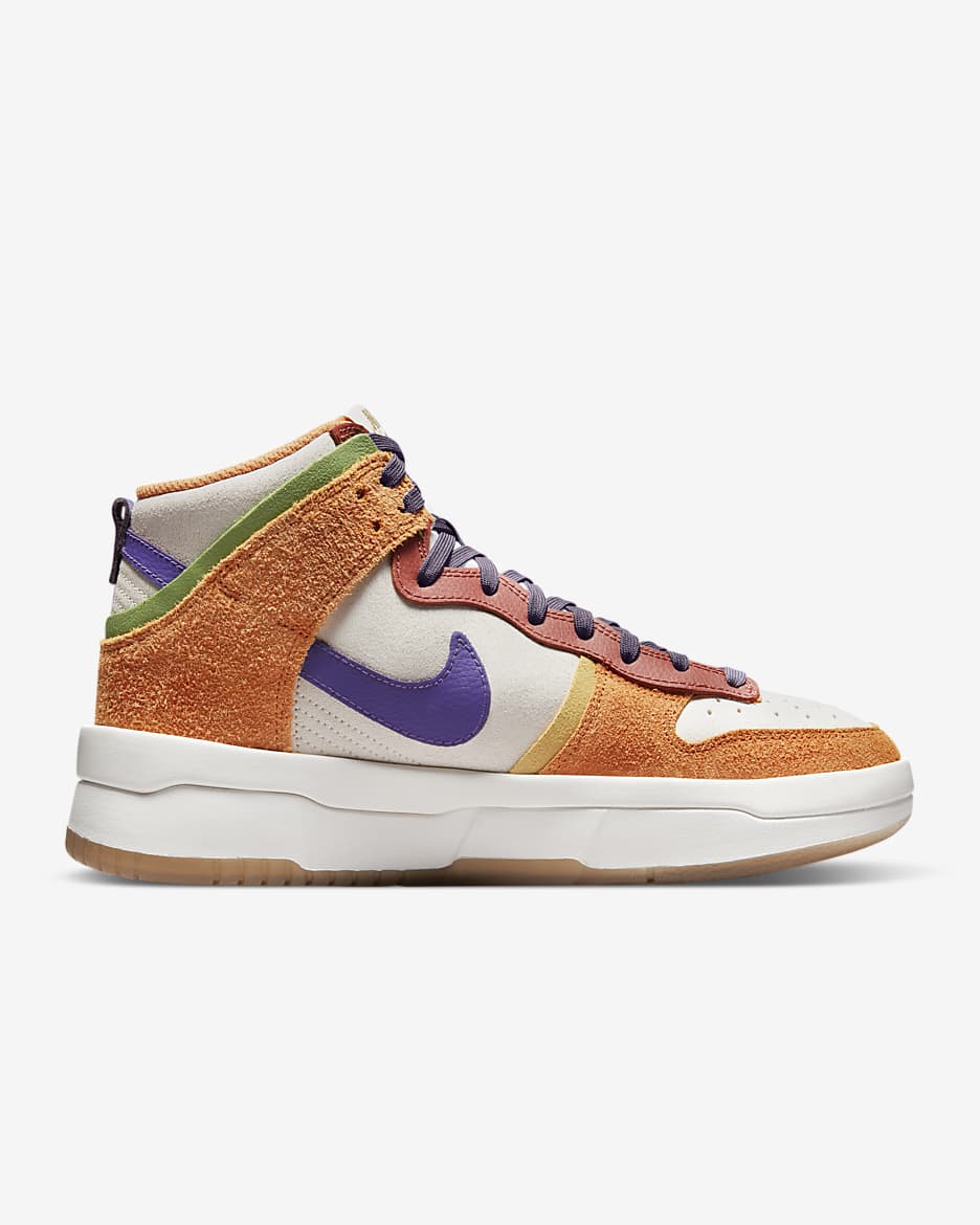 Nike Dunk High Up Premium Women's Shoes - Sail/Harvest Moon/Hot Curry/Canyon Purple