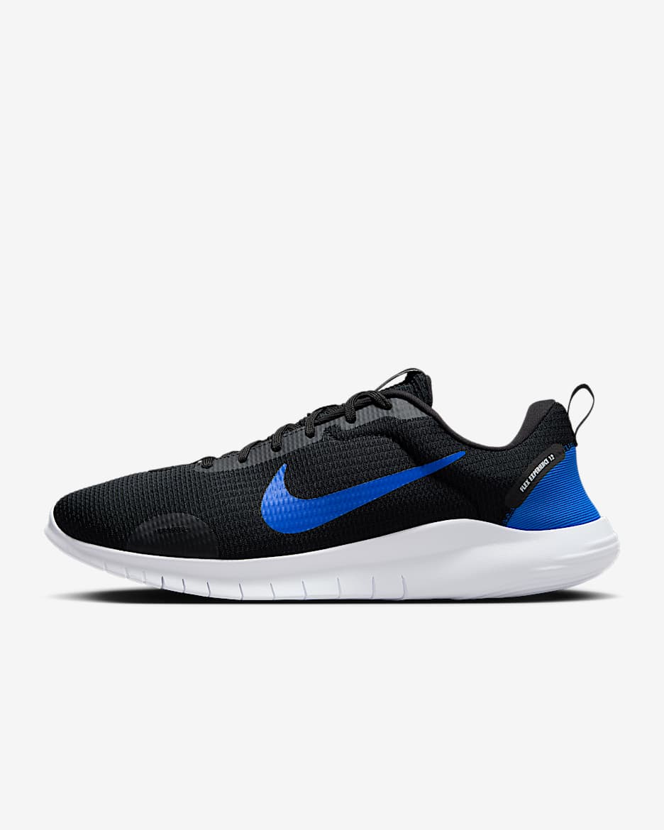 Nike Flex Experience Run 12 Men's Road Running Shoes - Black/White/Racer Blue