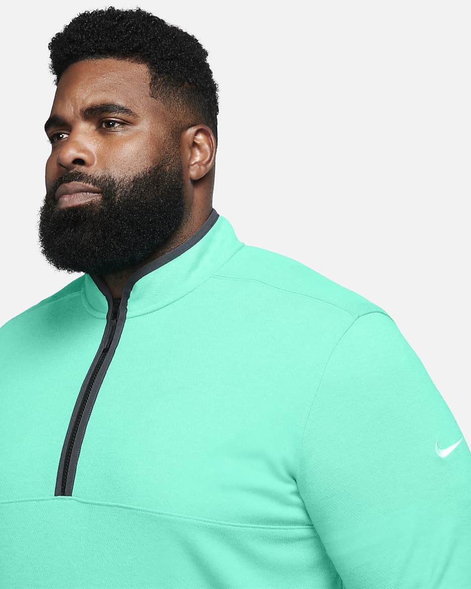 Nike Dri-FIT Victory Men's Half-Zip Golf Top - Clear Jade II/Dark Smoke Grey/White