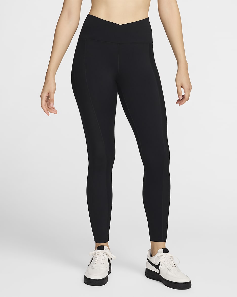 Nike One Wrap Women's High-Waisted 7/8 Leggings - Black/Cool Grey