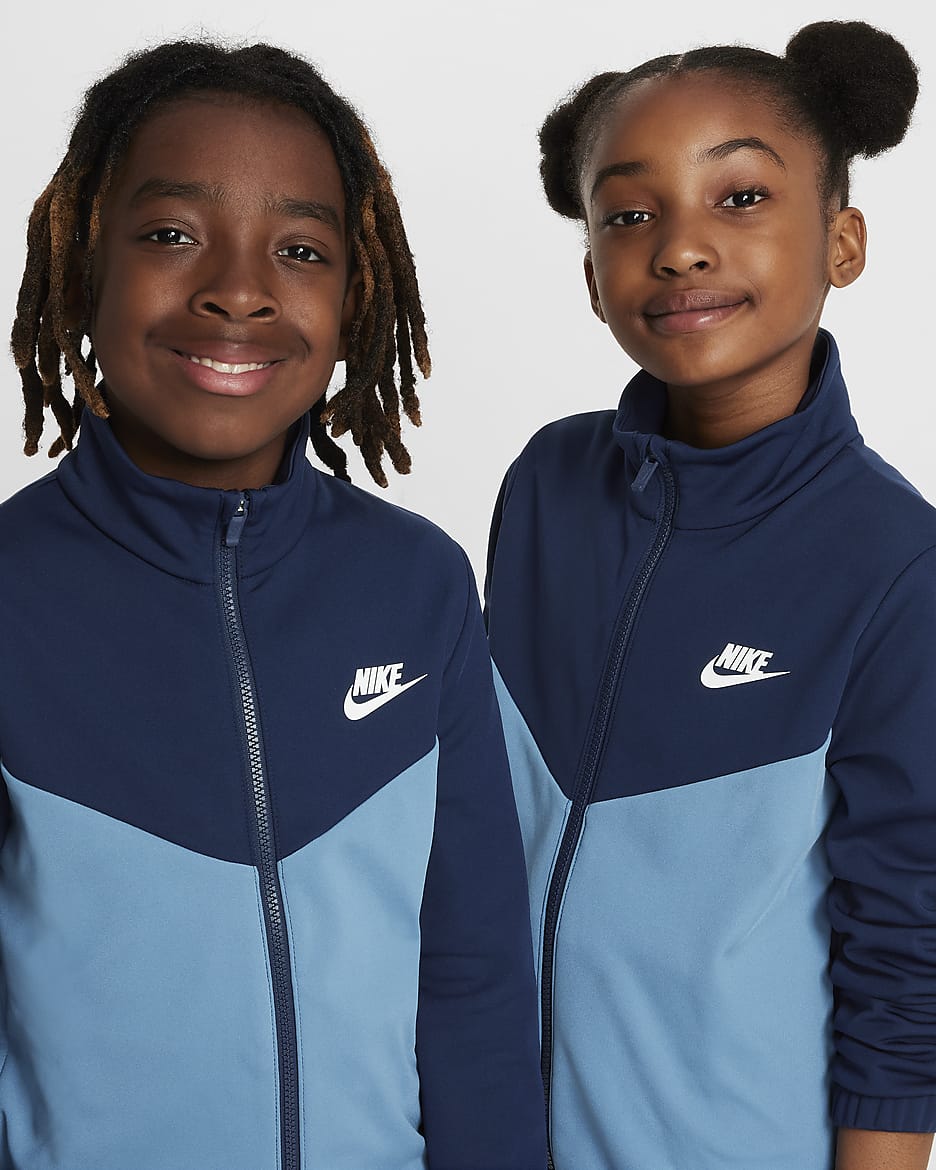 Nike Sportswear Older Kids' Tracksuit - Aegean Storm/Midnight Navy/White