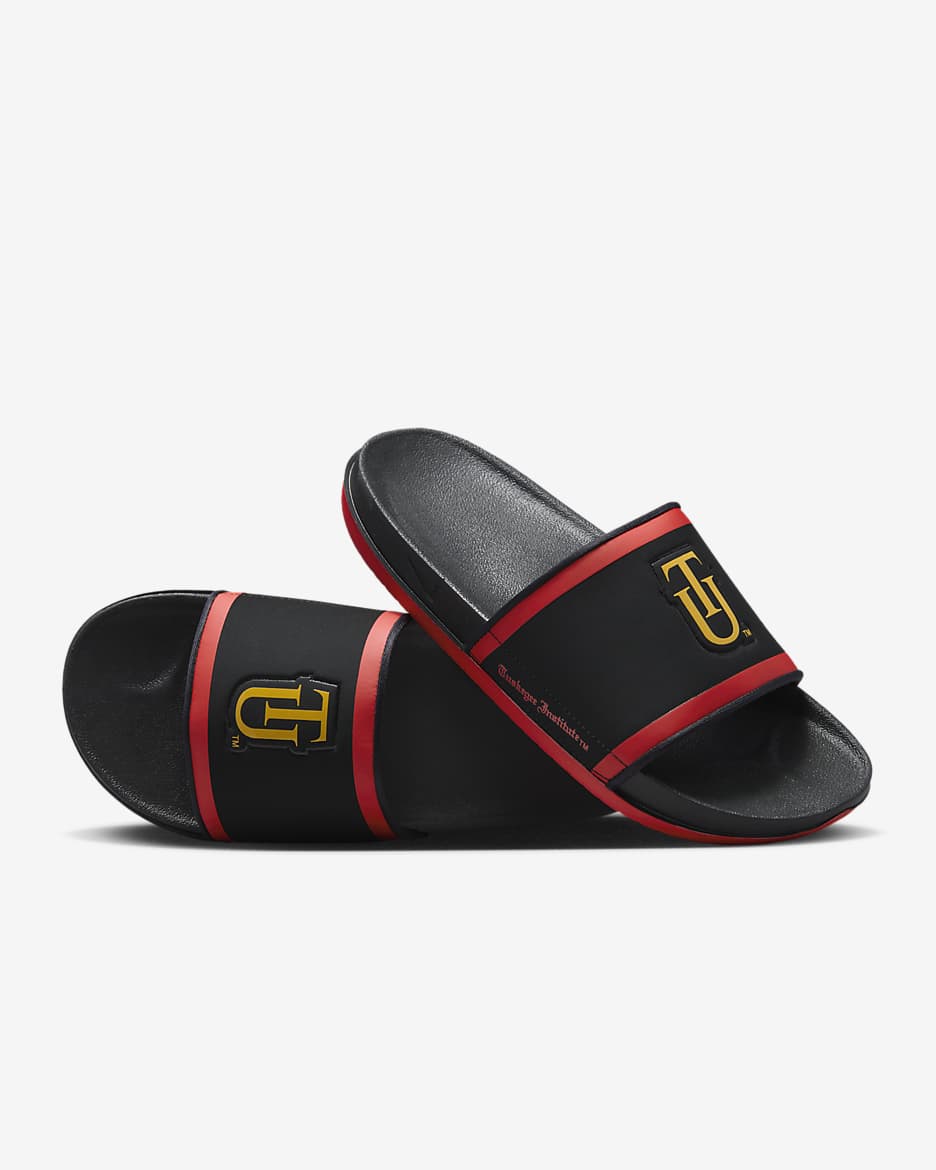 Tuskegee Nike College Offcourt Slides - Black/White/Yellow Ochre