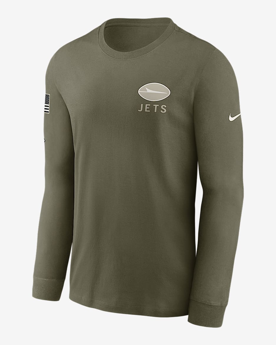 New York Jets Salute to Service Men's Nike NFL Long-Sleeve T-Shirt - Olive
