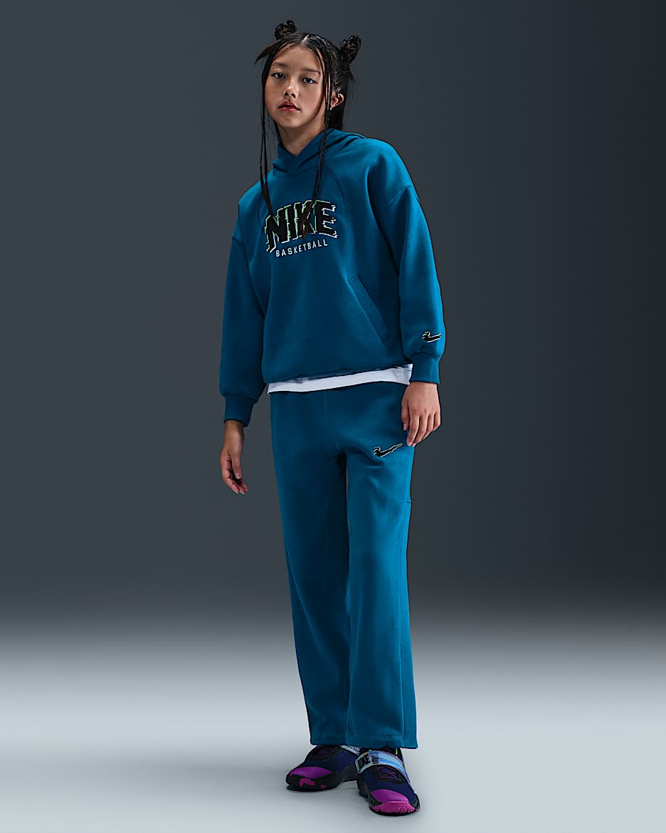 Nike Culture of Basketball Big Kids' Fleece Pants - Green Abyss/Black