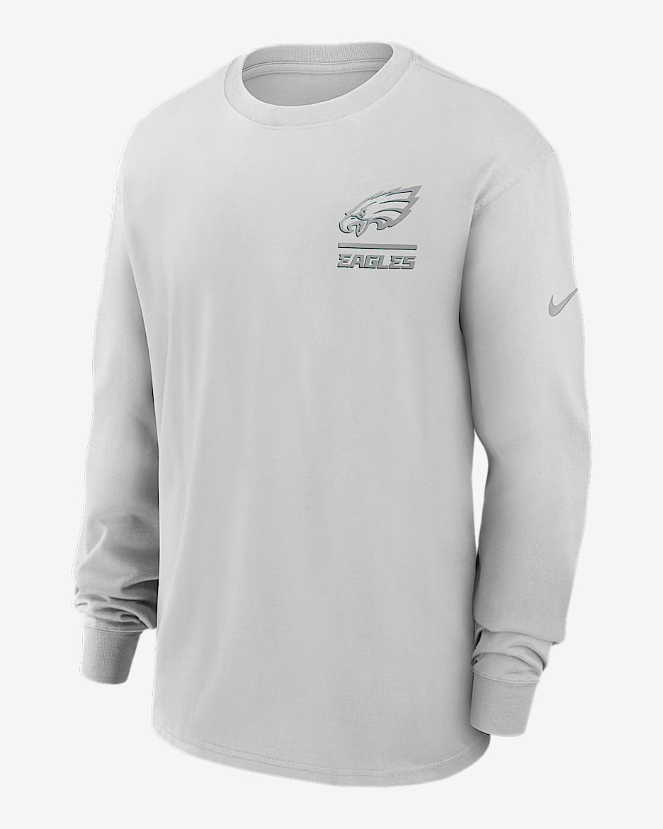 Playera de manga larga Nike de la NFL para hombre Philadelphia Eagles Essential Heavy Max90 - Gris