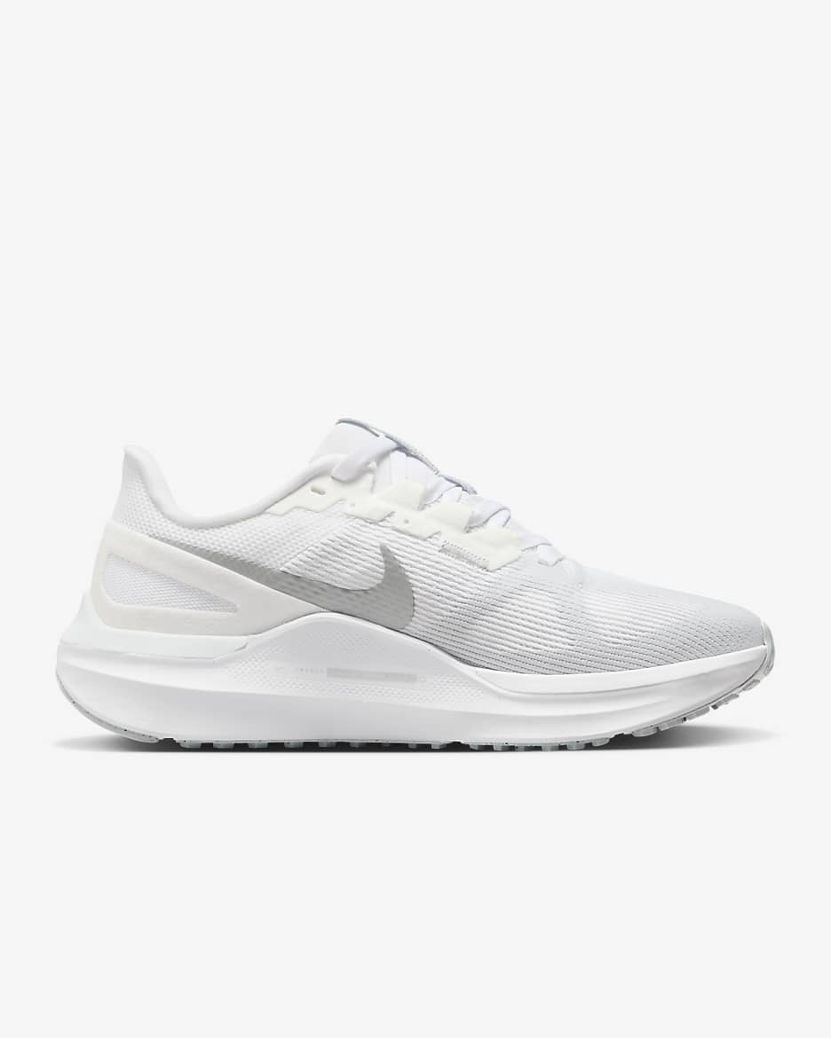 Nike Structure 25 Women's Road Running Shoes - White/Pure Platinum/Metallic Silver