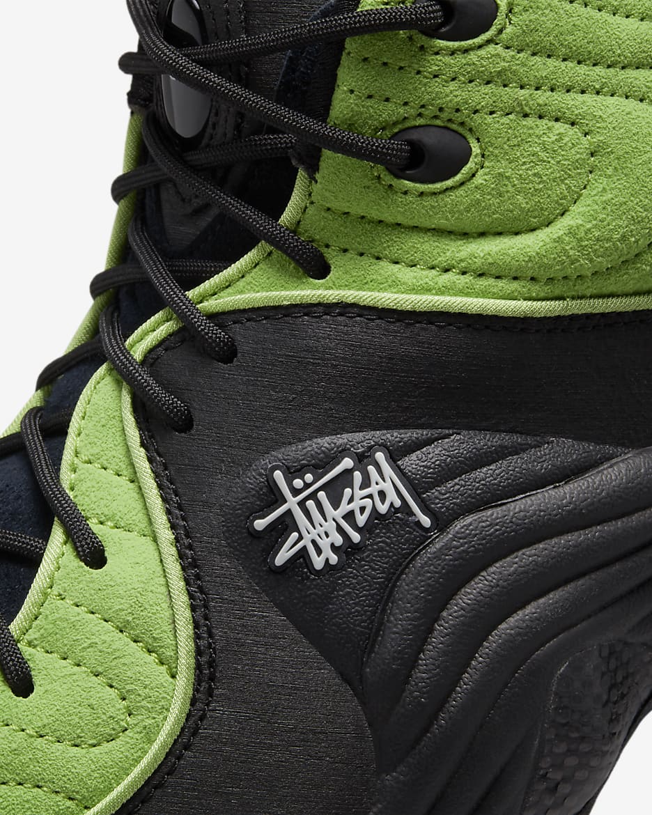 Nike Air Penny 2 x Stüssy Men's Shoes - Vivid Green/Black/Black