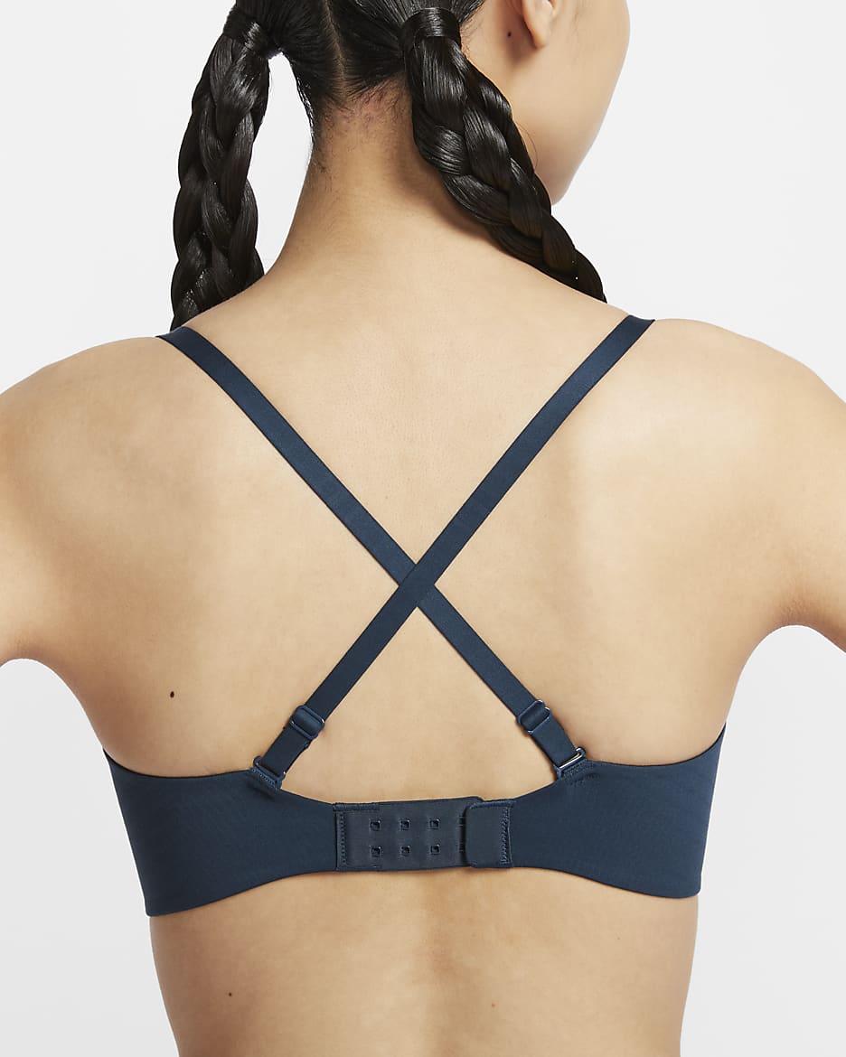 Nike Alate Minimalist Women's Light-Support Padded Convertible Sports Bra - Armory Navy/White