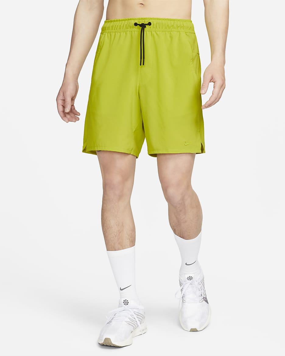 Nike Unlimited Men's Dri-FIT 18cm (approx.) Unlined Versatile Shorts - Bright Cactus/Black/Bright Cactus
