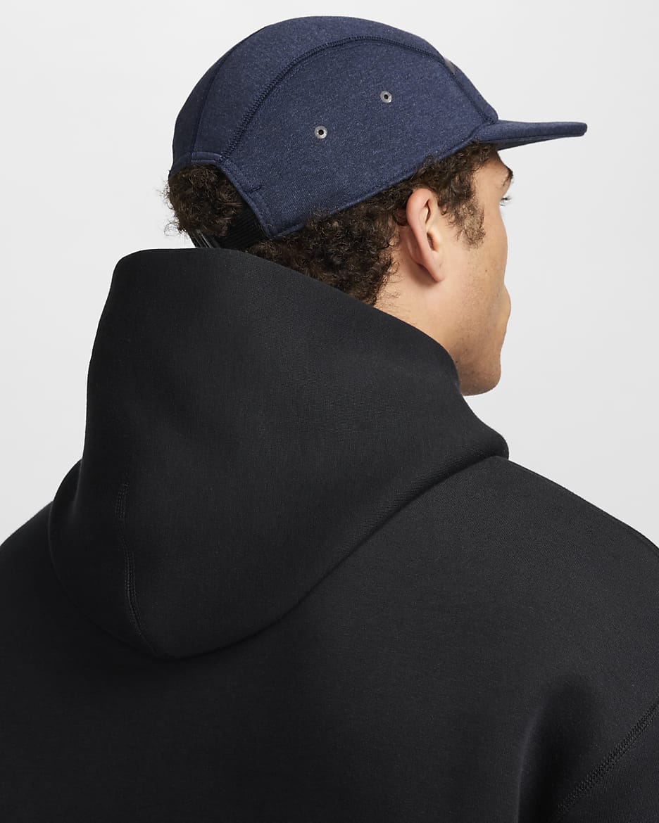 Nike Fly Cap Gorra Tech Fleece de visera plana sin estructura - Obsidian/Negro