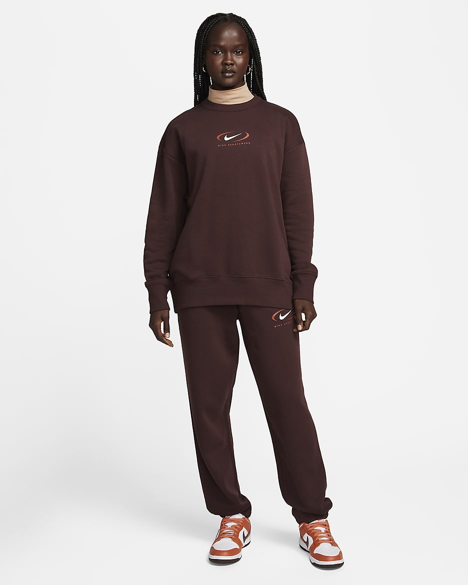 Nike Sportswear Phoenix Fleece Women's Oversized Crew-Neck Sweatshirt - Earth