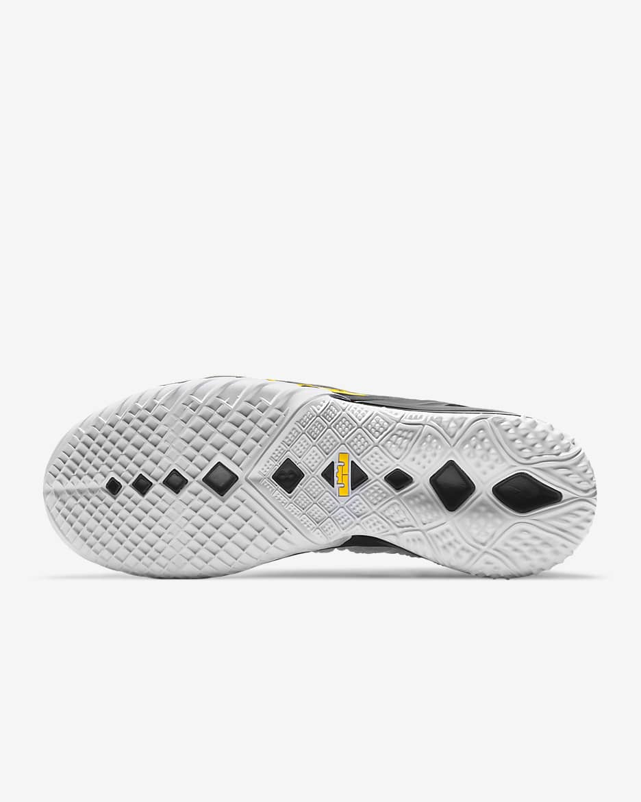 Calzado de básquetbol LeBron 18 “White/Black/Gold” - Blanco/Amarillo/Negro