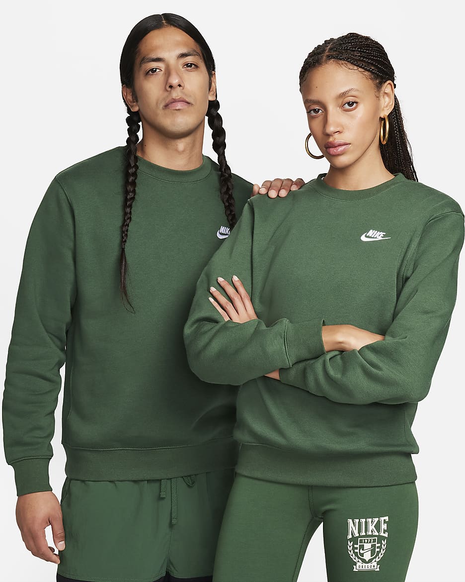 Nike Sportswear Club Fleece Men's Crew - Fir/White