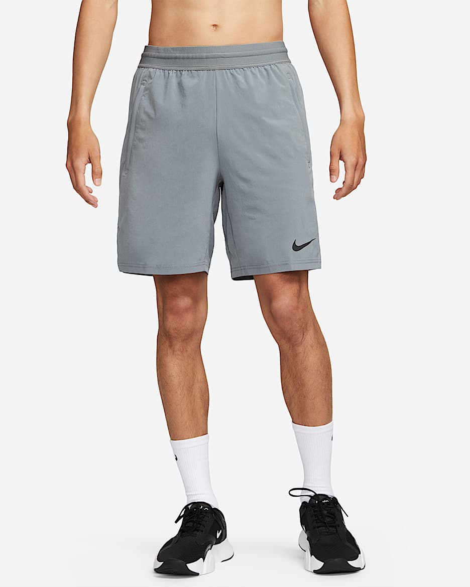 Nike Pro Dri-FIT Flex Vent Max Men's 8" Training Shorts - Smoke Grey/Black