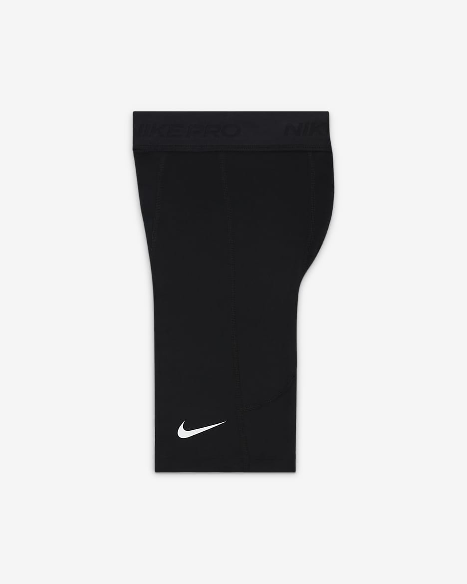 Nike Pro Older Kids' (Boys') Dri-FIT Shorts - Black/Black/White