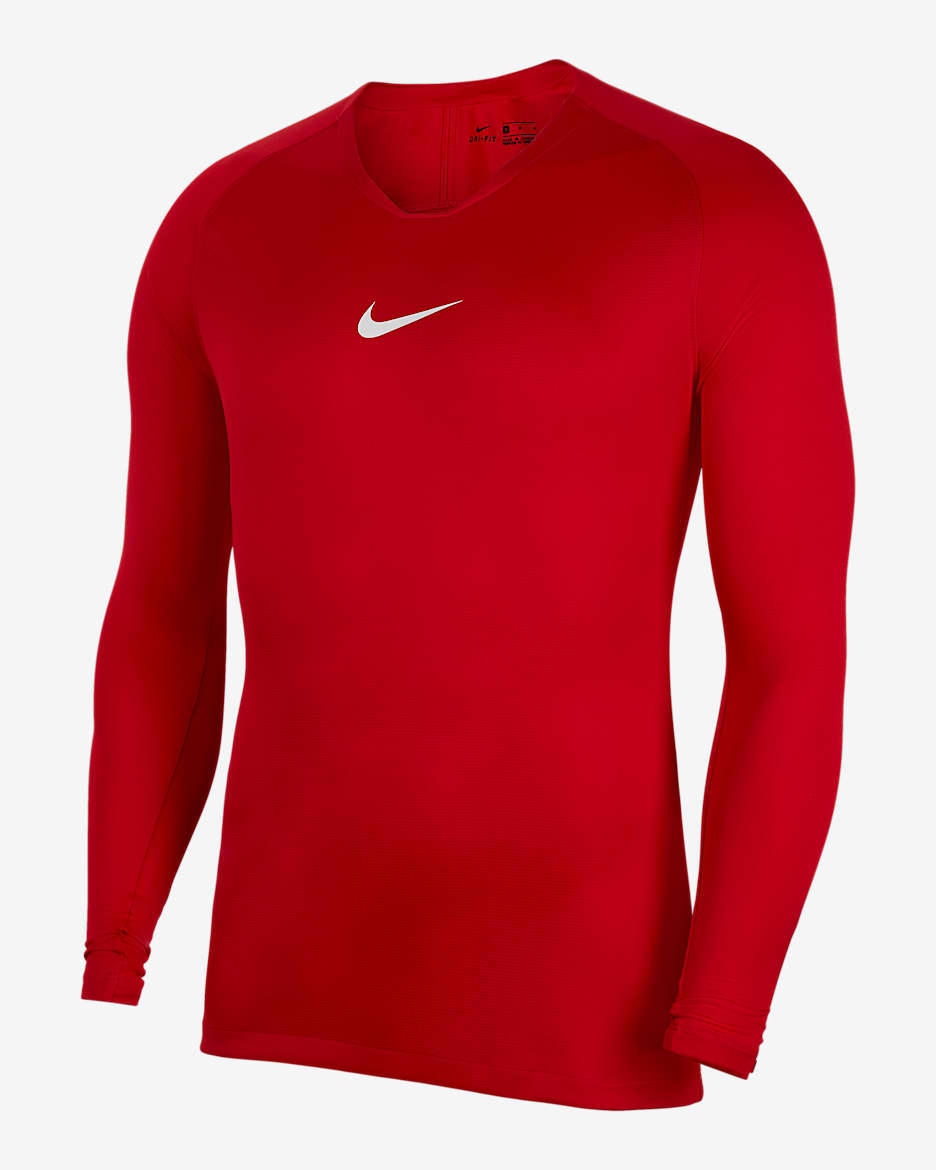 ナイキ Dri-FIT パーク ファースト レイヤー メンズ サッカーユニフォーム - ユニバーシティレッド/ホワイト
