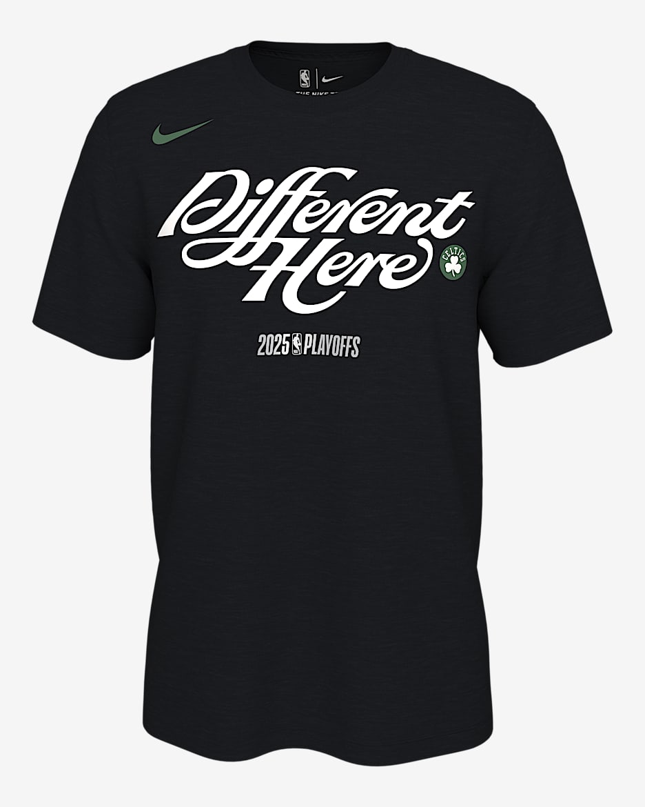 Playera Nike de la NBA para hombre Boston Celtics Playoff Mantra 2025 - Negro