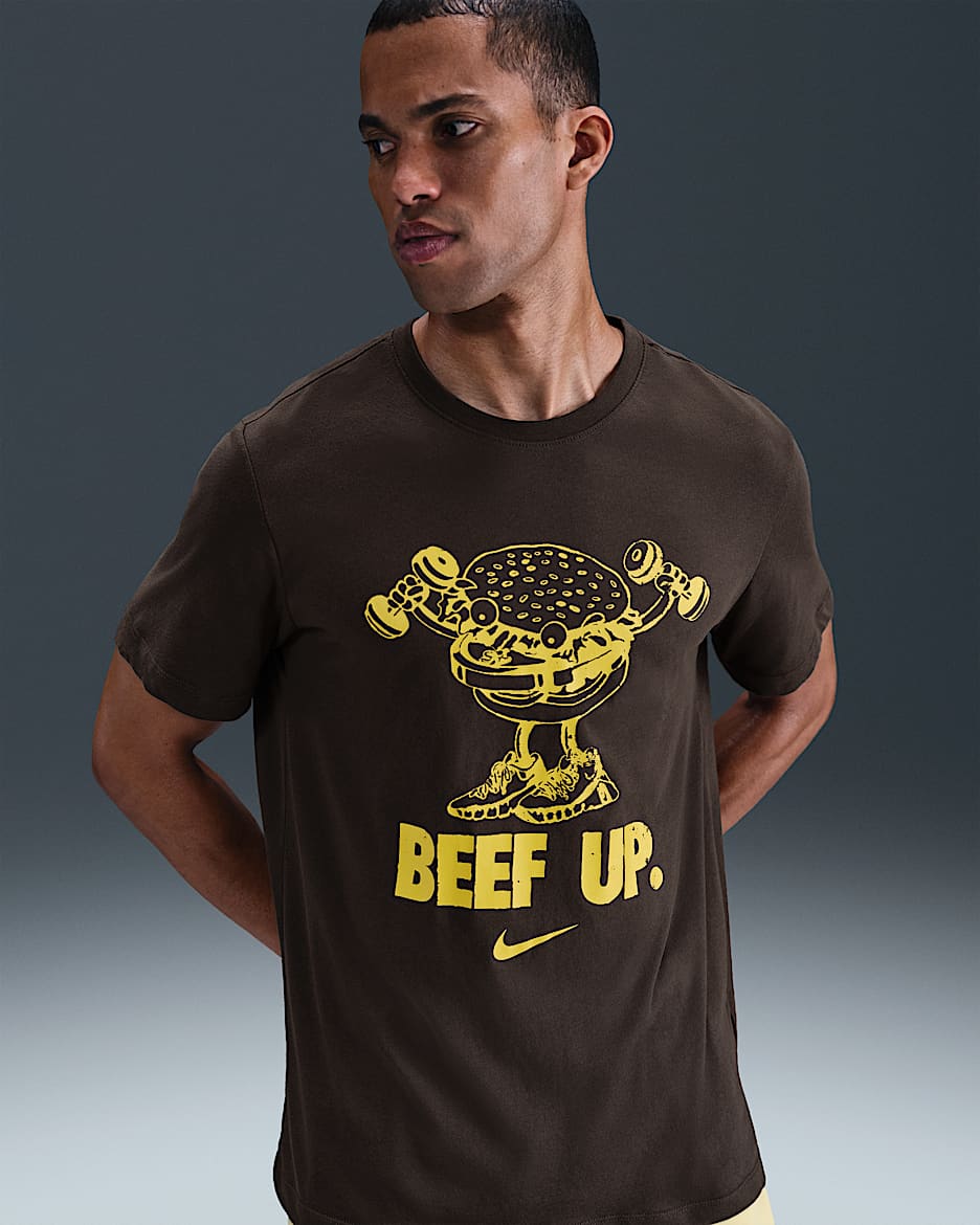 Nike Men's Dri-FIT Training T-Shirt - Baroque Brown