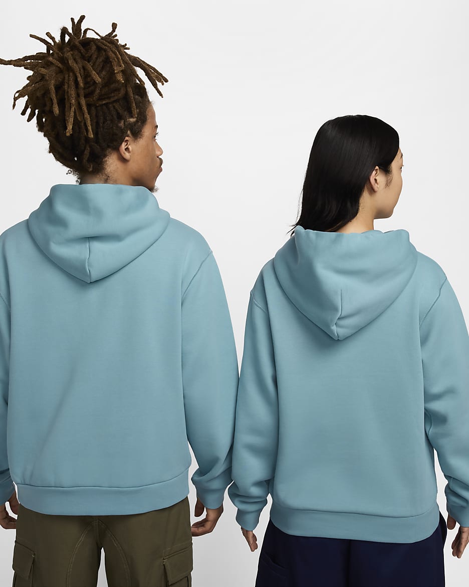 Nike SB Fleece-Skateboard-Hoodie - Denim Turquoise/Weiß