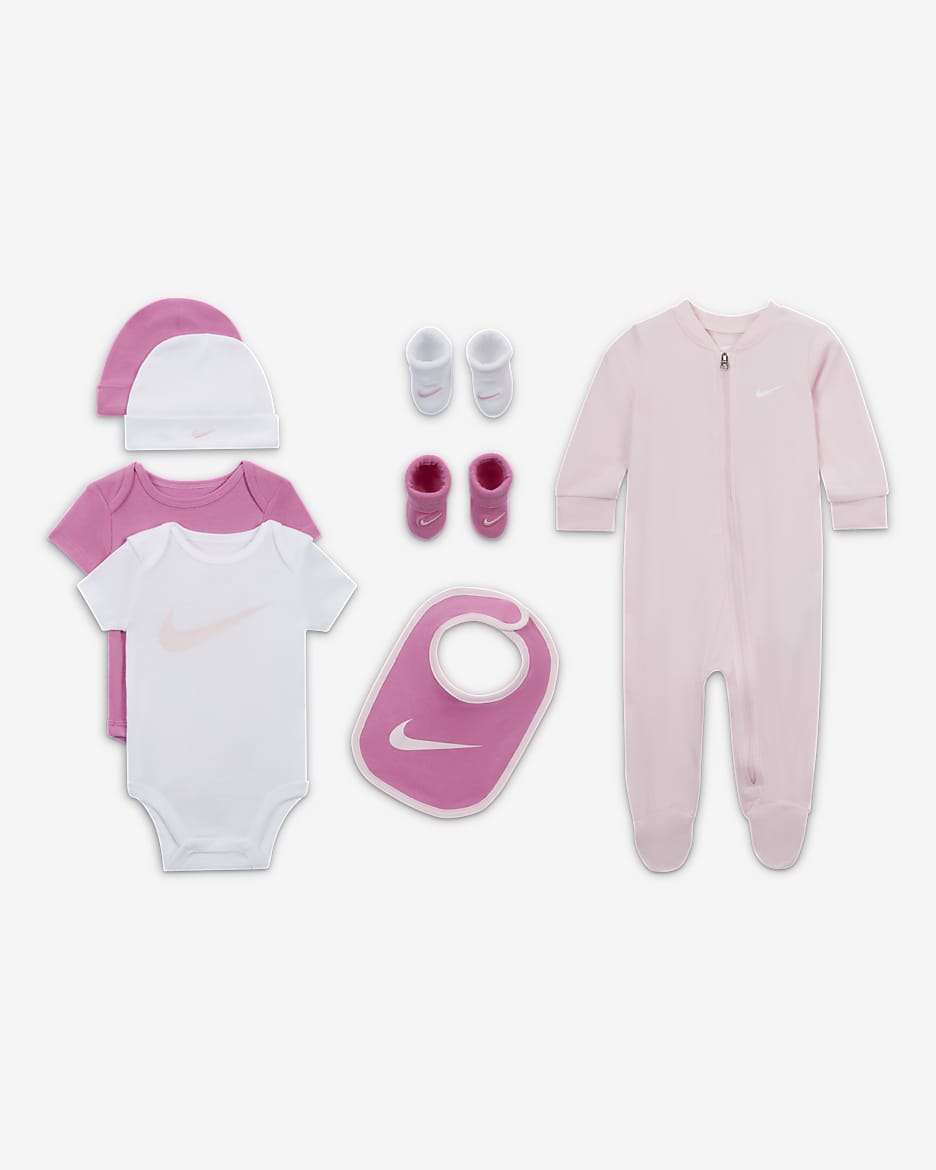 Nike Baby (0-9M) 8-Piece Boxed Gift Set - Pink Foam