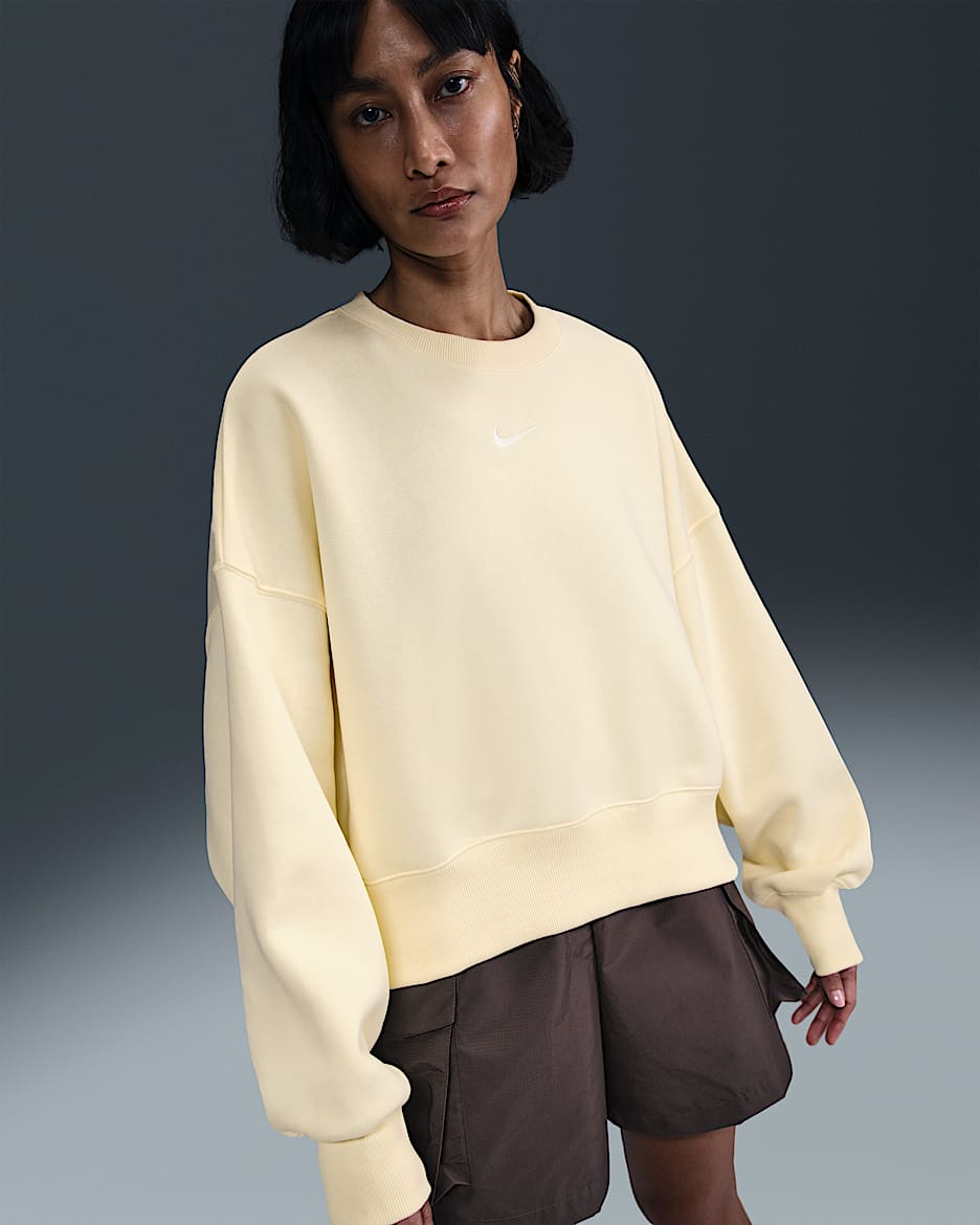 Nike Sportswear Phoenix Fleece Women's Over-Oversized Crew-Neck Sweatshirt - Alabaster/Sail