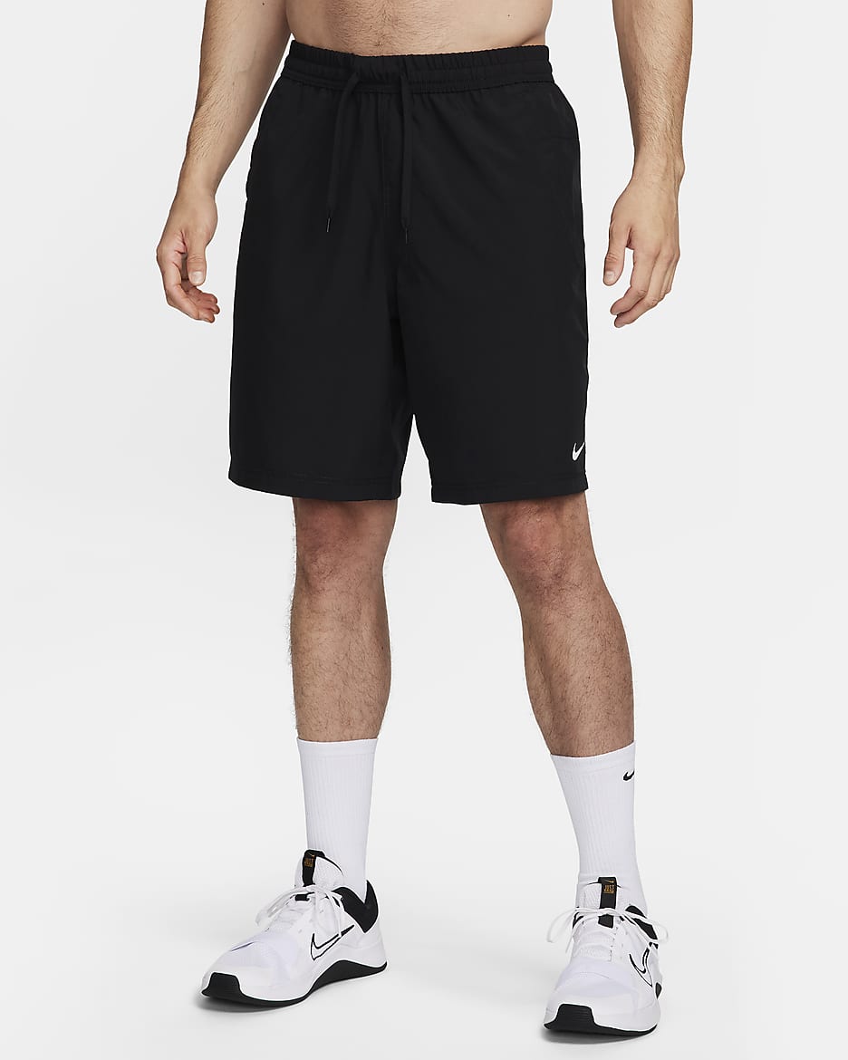 Shorts versátiles Dri-FIT de 23 cm sin forro para hombre Nike Form - Negro/Blanco