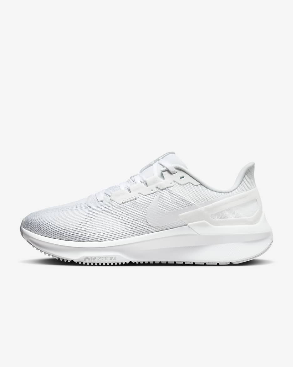 Nike Structure 25 Men's Road Running Shoes - White/Pure Platinum/White