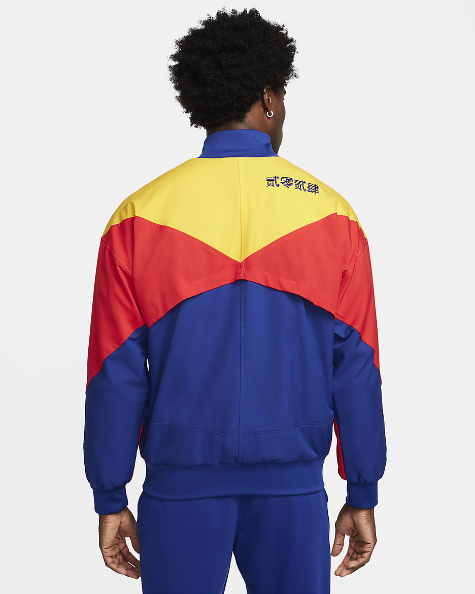 FC Barcelona Strike Men's Nike Dri-FIT Soccer Track Jacket - Deep Royal Blue/University Red/University Gold/University Gold