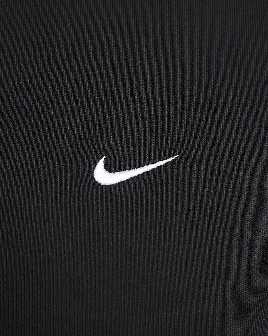 Haut en tissu Fleece Nike Solo Swoosh pour Homme - Noir/Blanc